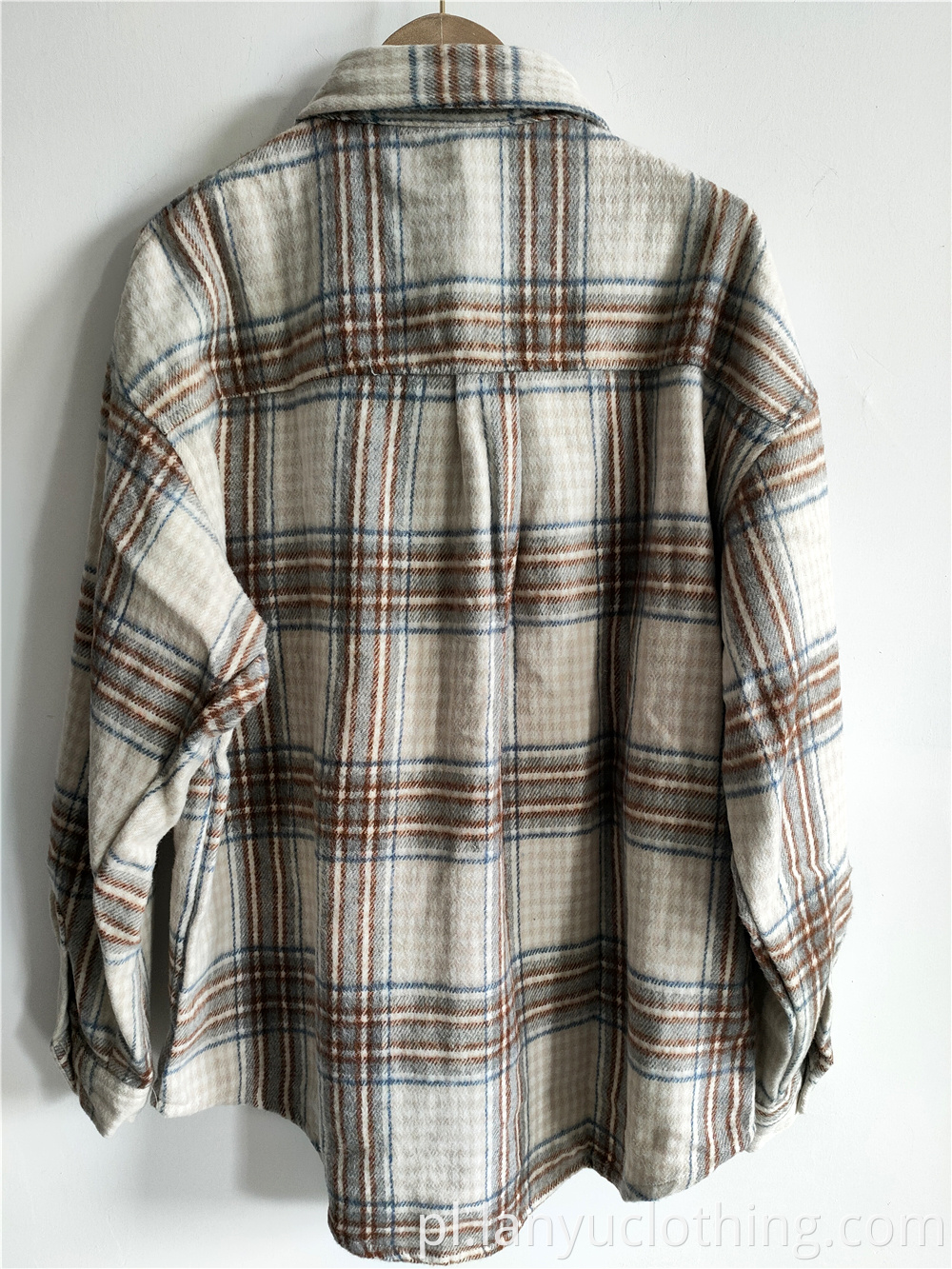 2021 Spring Women Long Sleeve Plaid Blouse